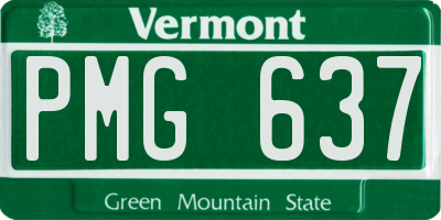 VT license plate PMG637