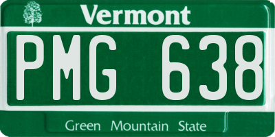 VT license plate PMG638