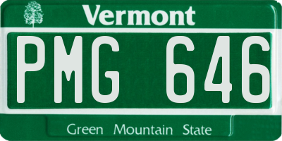 VT license plate PMG646