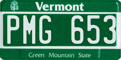 VT license plate PMG653