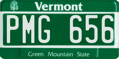VT license plate PMG656