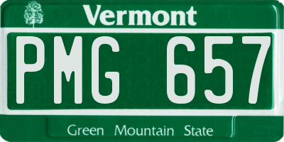 VT license plate PMG657