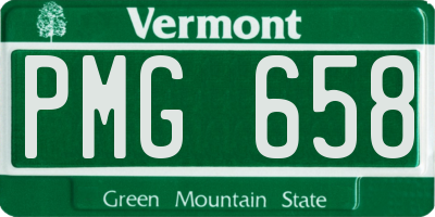 VT license plate PMG658