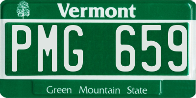 VT license plate PMG659
