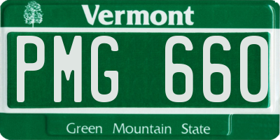 VT license plate PMG660