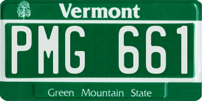 VT license plate PMG661