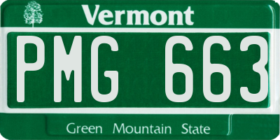 VT license plate PMG663