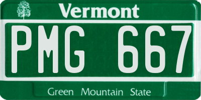 VT license plate PMG667
