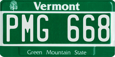 VT license plate PMG668