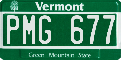 VT license plate PMG677