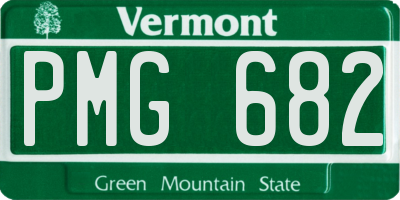 VT license plate PMG682