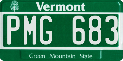 VT license plate PMG683