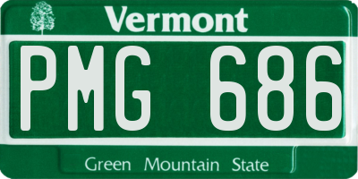 VT license plate PMG686