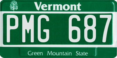VT license plate PMG687