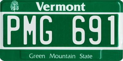 VT license plate PMG691