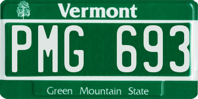 VT license plate PMG693