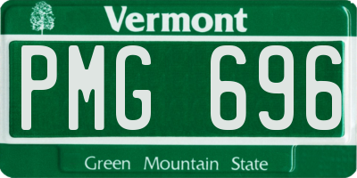 VT license plate PMG696