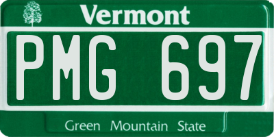 VT license plate PMG697