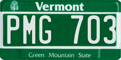VT license plate PMG703