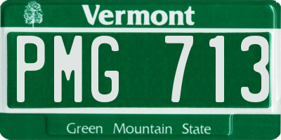 VT license plate PMG713