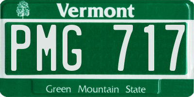 VT license plate PMG717