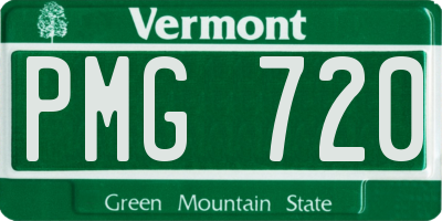 VT license plate PMG720