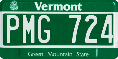 VT license plate PMG724