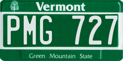 VT license plate PMG727
