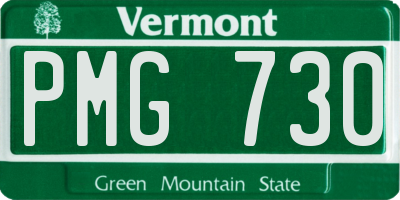 VT license plate PMG730