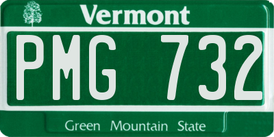 VT license plate PMG732
