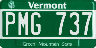 VT license plate PMG737