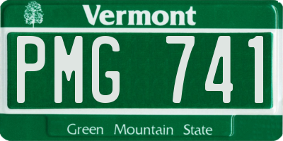 VT license plate PMG741