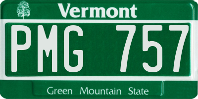 VT license plate PMG757