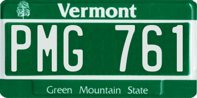 VT license plate PMG761