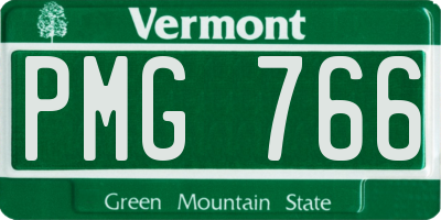 VT license plate PMG766