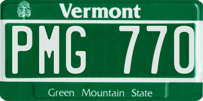 VT license plate PMG770