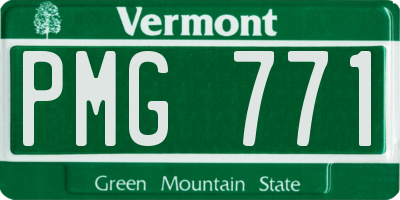 VT license plate PMG771