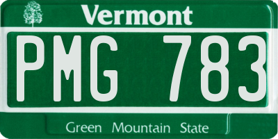 VT license plate PMG783