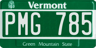 VT license plate PMG785