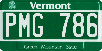 VT license plate PMG786