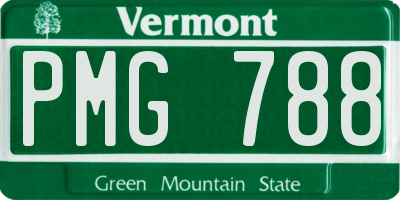 VT license plate PMG788