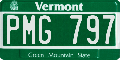 VT license plate PMG797