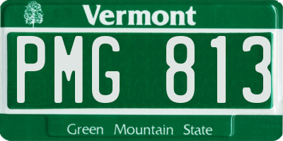 VT license plate PMG813