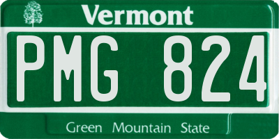 VT license plate PMG824