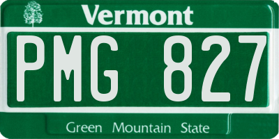 VT license plate PMG827
