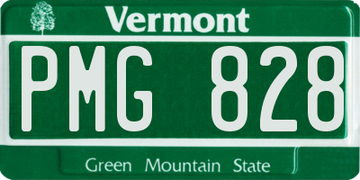 VT license plate PMG828