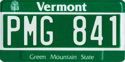 VT license plate PMG841