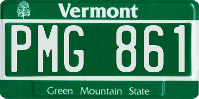 VT license plate PMG861