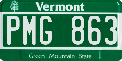 VT license plate PMG863
