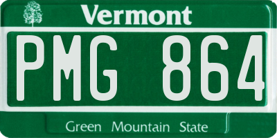 VT license plate PMG864